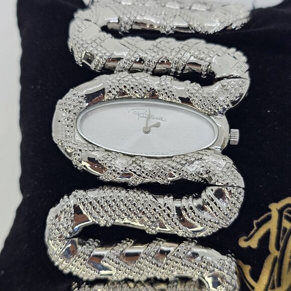 Roberto Cavalli Women 42MM Cleopatra Snake Watch Gray Stainless Steel Band Dial - Picture 4 of 6